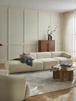 Modulaire XL chaise longue Sofia van teddy stof^Westwing Collection Discount