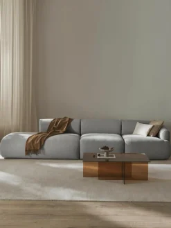 Modulaire XL chaise longue Sofia van bouclé stof^Westwing Collection New