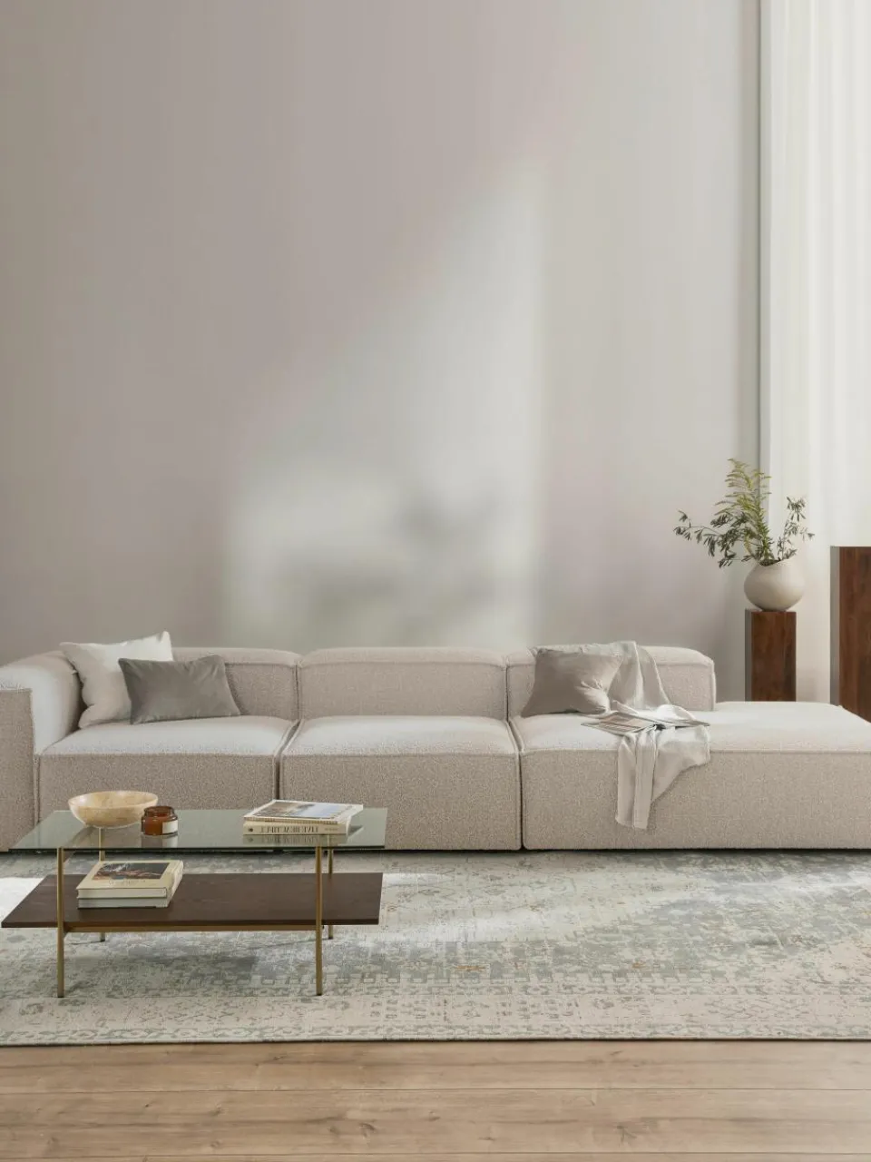 Modulaire XL chaise longue Lennon van bouclé^Westwing Collection Discount