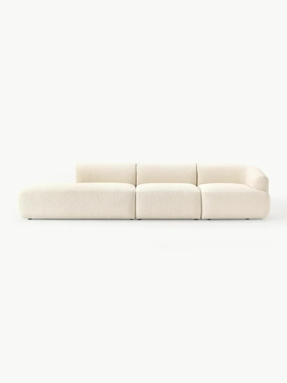 Modulaire XL chaise longue Sofia van bouclé stof^Westwing Collection Sale