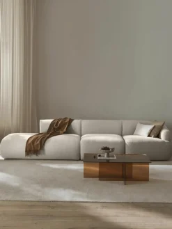 Modulaire XL chaise longue Sofia van bouclé stof^Westwing Collection Sale