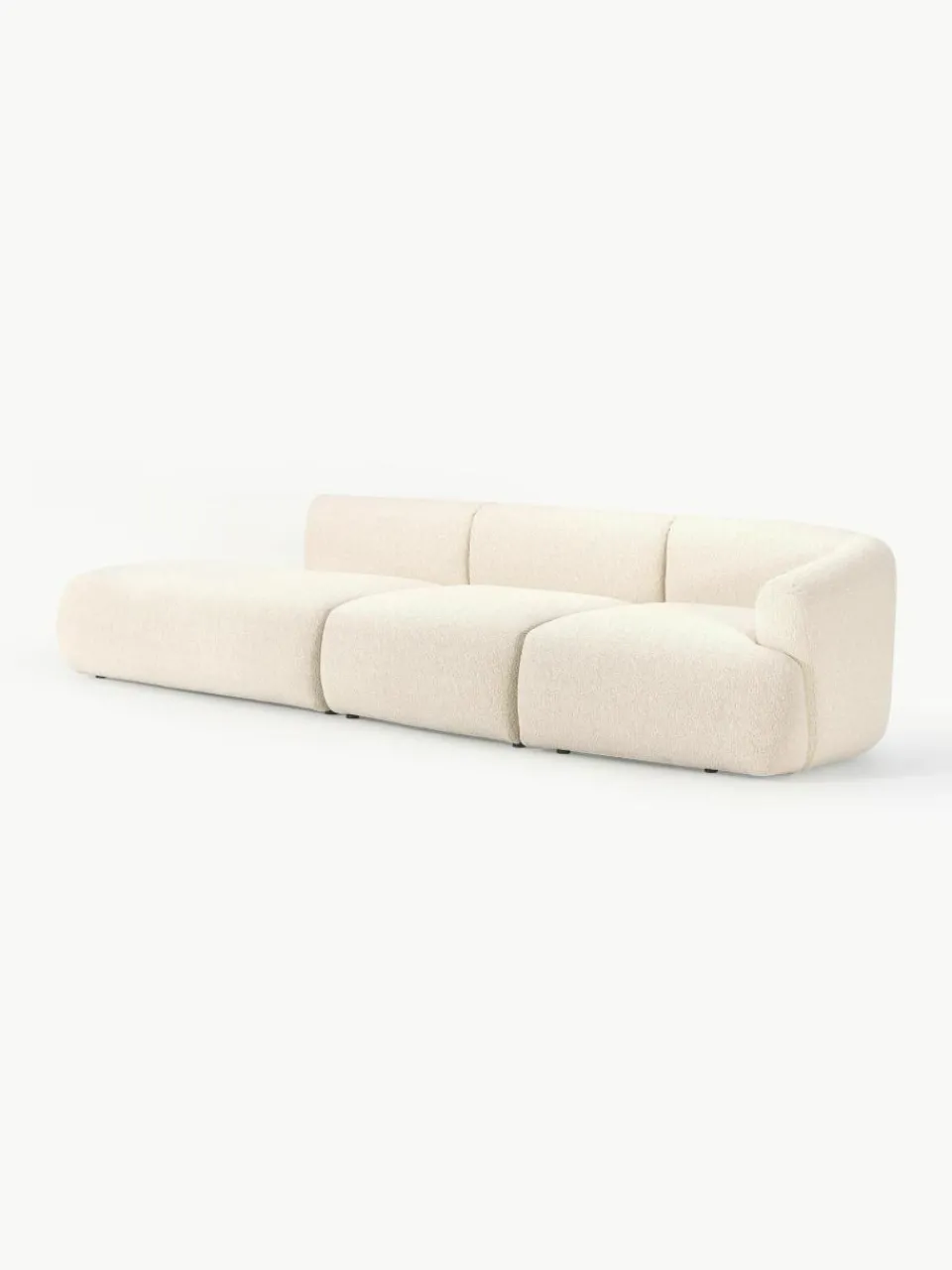Modulaire XL chaise longue Sofia van bouclé stof^Westwing Collection Sale