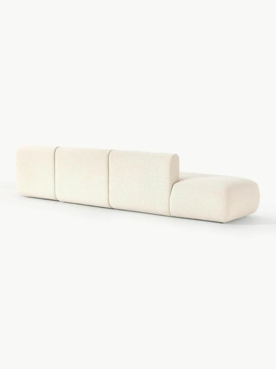 Modulaire XL chaise longue Sofia van bouclé stof^Westwing Collection Sale