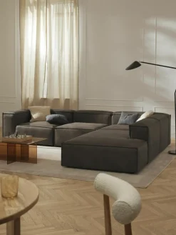 Modulaire XL hoekbank Lennon van gerecycled leer^Westwing Collection Discount