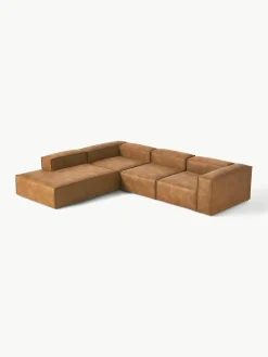 Modulaire XL hoekbank Lennon van gerecycled leer^Westwing Collection New