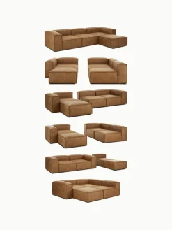 Modulaire XL hoekbank Lennon van gerecycled leer^Westwing Collection New