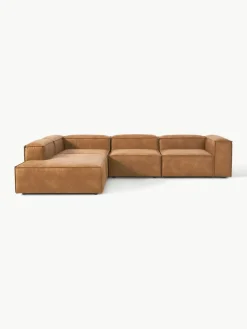 Modulaire XL hoekbank Lennon van gerecycled leer^Westwing Collection New