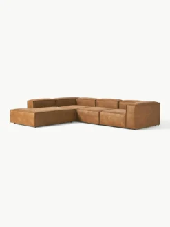 Modulaire XL hoekbank Lennon van gerecycled leer^Westwing Collection New