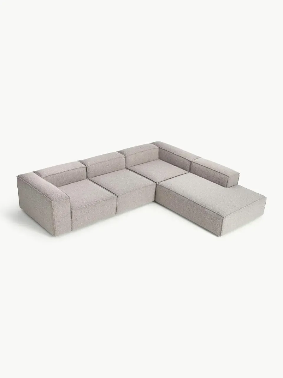 Modulaire XL hoekbank Lennon uit bouclé^Westwing Collection Outlet