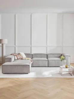 Modulaire XL-hoekbank Lennon van corduroy^Westwing Collection Hot