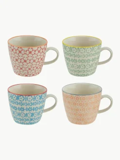Mokken Carla met klein patroon, set van 4^Bloomingville Hot