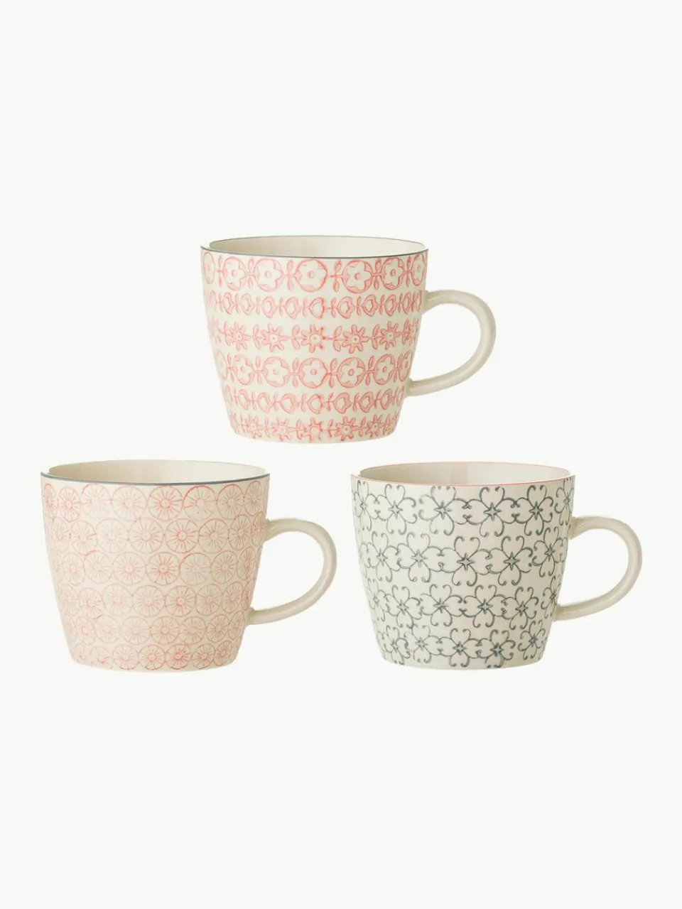 Mokken Cécile met klein patroon, set van 3^Bloomingville New