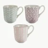 Mokken Maya met klein patroon, set van 3^Bloomingville Outlet
