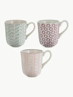 Mokken Maya met klein patroon, set van 3^Bloomingville Outlet
