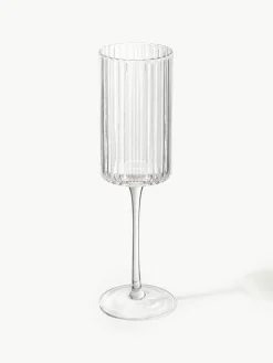 Mondgeblazen champagneglazen Aleo, 4 stuks^Westwing Collection Outlet