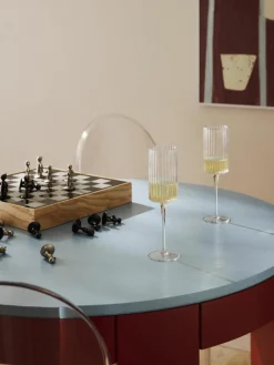 Mondgeblazen champagneglazen Aleo, 4 stuks^Westwing Collection Outlet