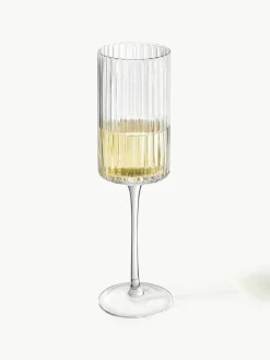 Mondgeblazen champagneglazen Aleo, 4 stuks^Westwing Collection Outlet