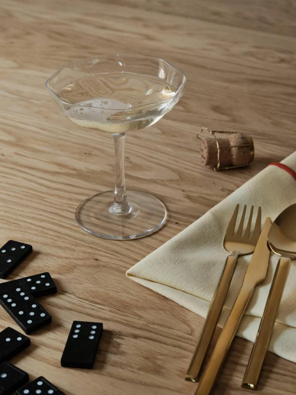 Mondgeblazen champagneglazen Limfjord, 4 stuks^Broste Copenhagen Online