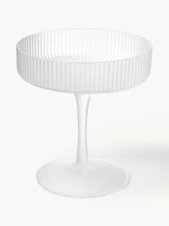 Mondgeblazen champagneglazen Ripple met groefreliëf, 2 stuks^ferm LIVING Fashion