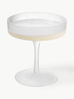 Mondgeblazen champagneglazen Ripple met groefreliëf, 2 stuks^ferm LIVING Fashion
