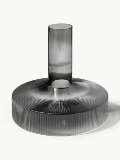 Mondgeblazen decanter Ripple met groefreliëf, 1.1 L^ferm LIVING Clearance