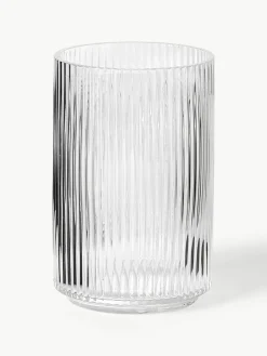 Mondgeblazen decoratieve vaas Carlo met groefreliëf, H 20 cm^Westwing Discount