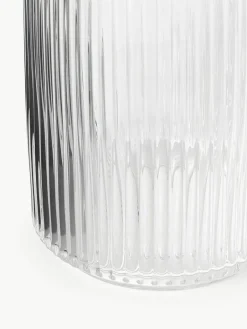 Mondgeblazen decoratieve vaas Carlo met groefreliëf, H 20 cm^Westwing Discount