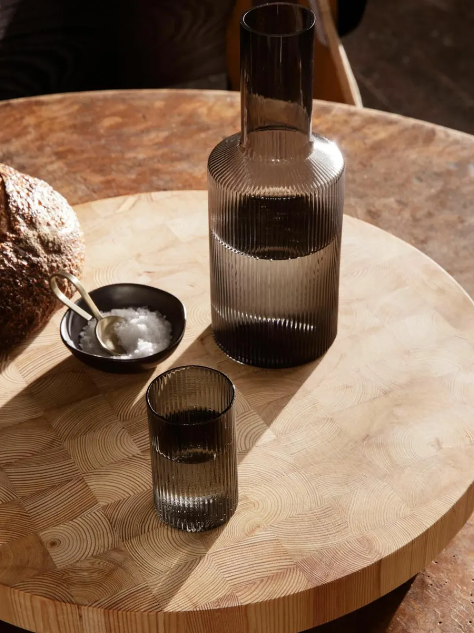 Mondgeblazen deksel Ripple voor karaf^ferm LIVING Clearance