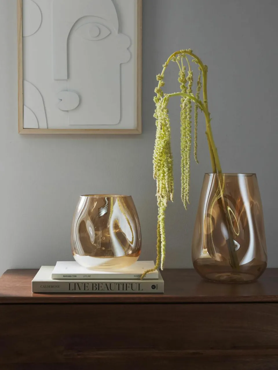 Mondgeblazen glazen vaas Luster, H 26 cm^Westwing Collection Outlet