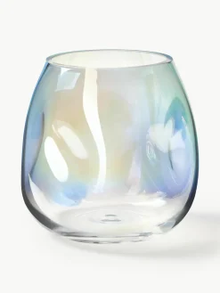 Mondgeblazen glazen vaas Rainbow, H 17 cm^Westwing Collection Fashion