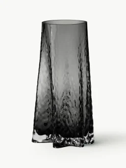 Mondgeblazen glazen vaas Gry met gestructureerde oppervlak, H 30 cm^Cooee Design Fashion
