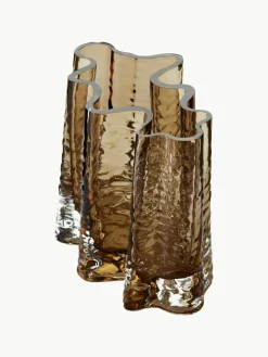 Mondgeblazen glazen vaas Gry met gestructureerde oppervlak, H 19 cm^Cooee Design Online