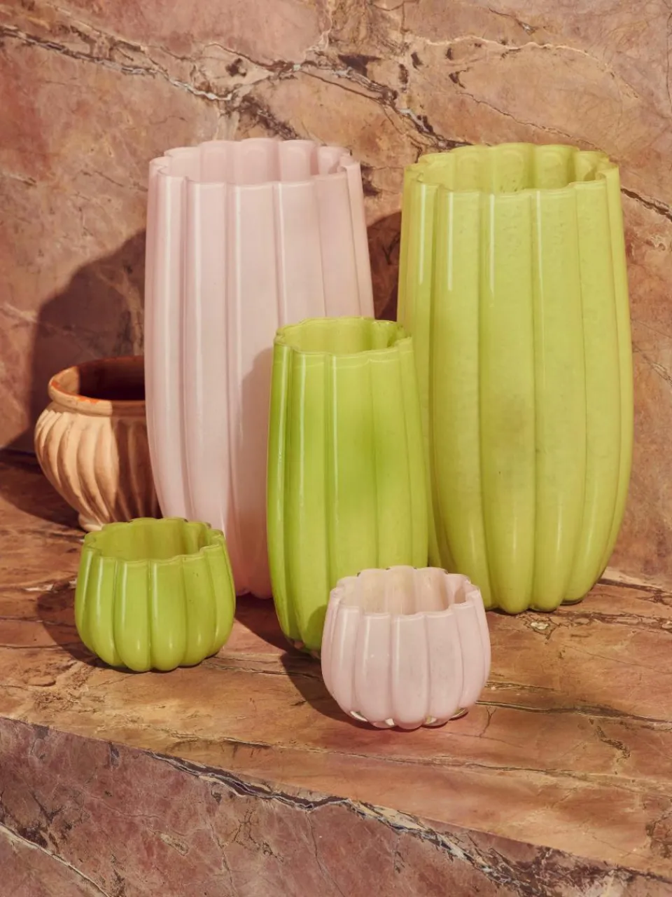 Mondgeblazen glazen vaas Melon, H 38 cm^Pols Potten Outlet