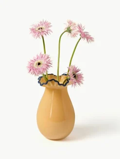 Mondgeblazen glazen vaas Gloria met decoratie, H 24 cm^Westwing Collection New