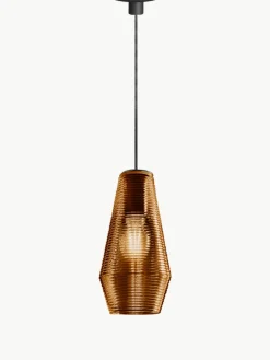 Mondgeblazen hanglamp Olivia van getint glas^Panzeri Hot