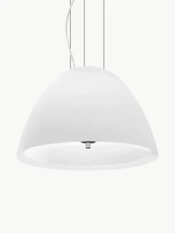 Mondgeblazen hanglamp Willy Glass^Panzeri Hot
