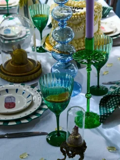 Mondgeblazen kandelaar Carousel uit borosilicaatglas^Anna + Nina Best