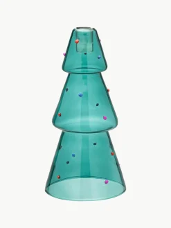 Mondgeblazen kandelaar Christmas Tree uit borosilicaatglas^Anna + Nina Best
