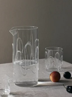 Mondgeblazen karaf Doodle met structuurpatroon, 1.2 L^ferm LIVING Best