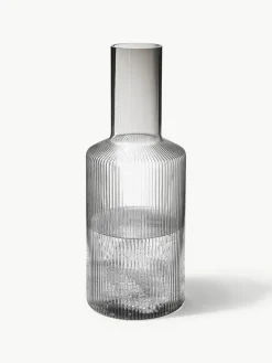 Mondgeblazen karaf Ripple met groefreliëf, 1 L^ferm LIVING Clearance