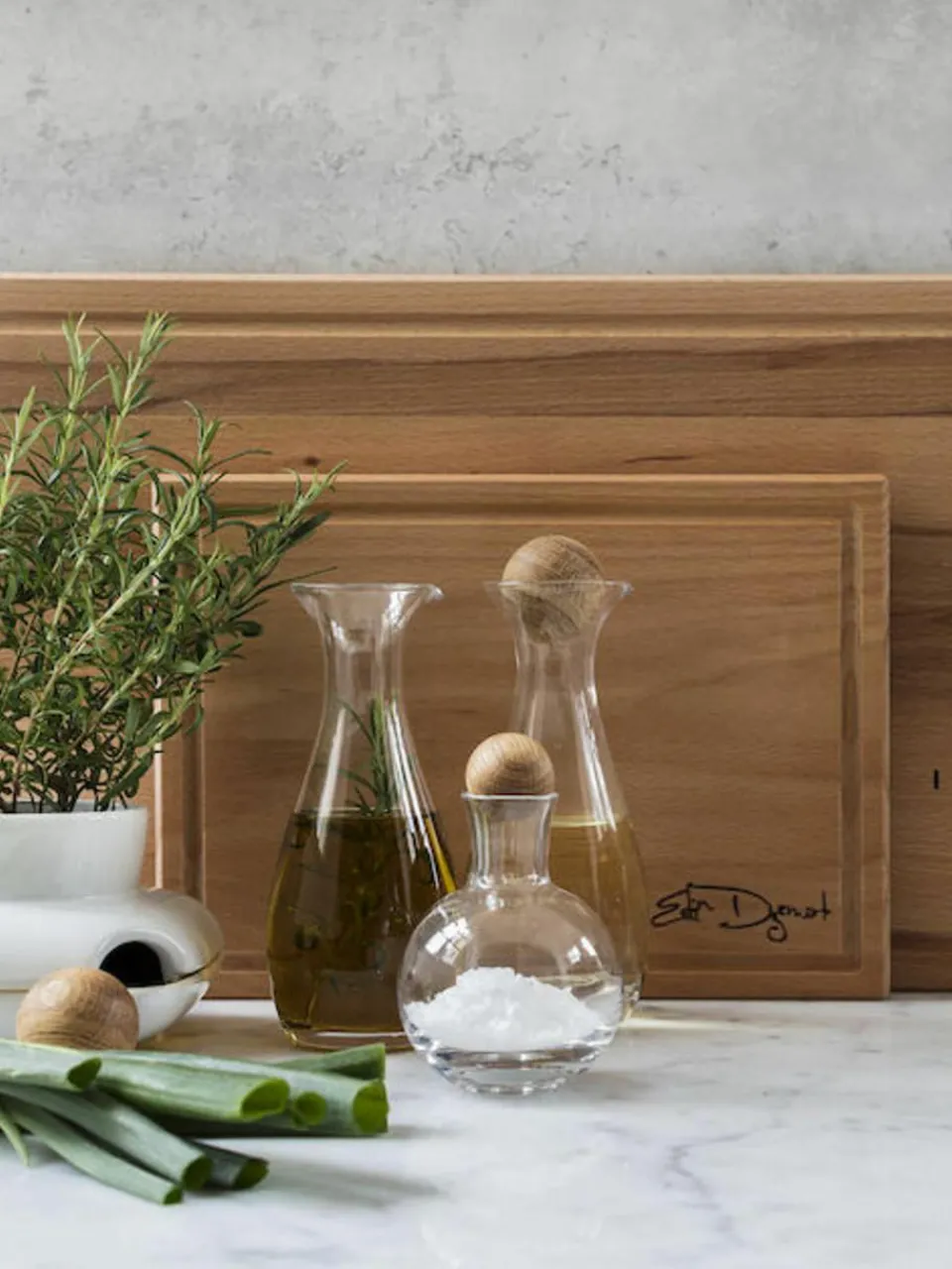 Mondgeblazen kruidenflessen Eden met houten deksel, set van 2^Sagaform Online