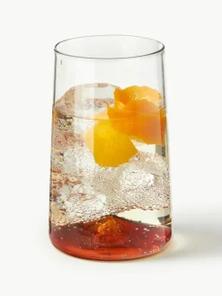 Mondgeblazen longdrinkglas Hadley, 4 stuks^Westwing Collection Fashion