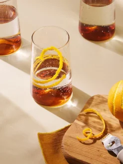 Mondgeblazen longdrinkglas Hadley, 4 stuks^Westwing Collection Fashion