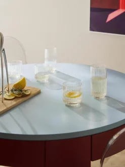 Mondgeblazen longdrinkglas Aleo, 4 stuks^Westwing Collection Hot
