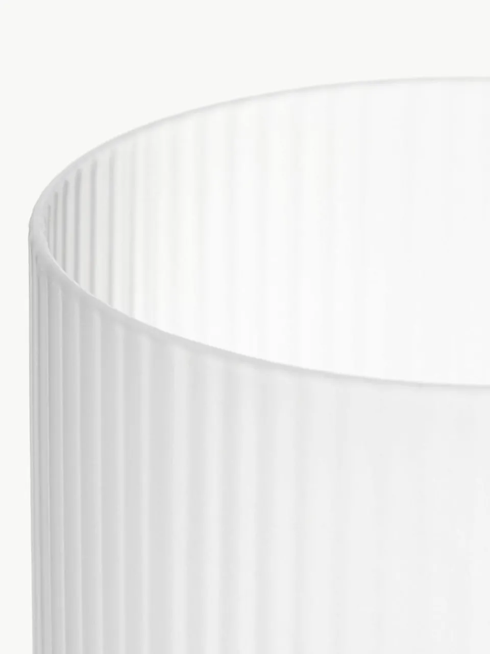 Mondgeblazen longdrinkglazen Ripple met groefreliëf, 4-delig^ferm LIVING Clearance