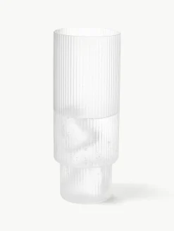 Mondgeblazen longdrinkglazen Ripple met groefreliëf, 4-delig^ferm LIVING Clearance