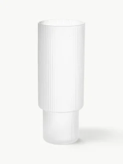 Mondgeblazen longdrinkglazen Ripple met groefreliëf, 4-delig^ferm LIVING Clearance