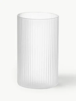 Mondgeblazen longdrinkglazen Ripple met groefreliëf, 4 stuks^ferm LIVING Fashion
