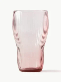 Mondgeblazen longdrinkglas Pum met groefstructuur, 2 stuks^Pols Potten Outlet