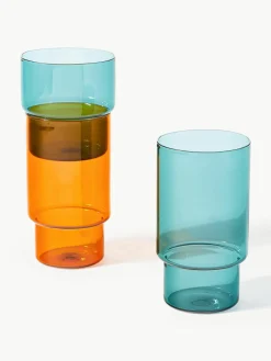 Mondgeblazen longdrinkglas Gustave, 4 stuks^Westwing Collection Hot